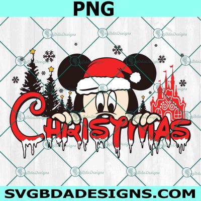 Mickey Peeking Christmas SVG PNG, Mickey Christmas SVG, Christmas Characters SVG, Disney Christmas Svg, File for Cricut