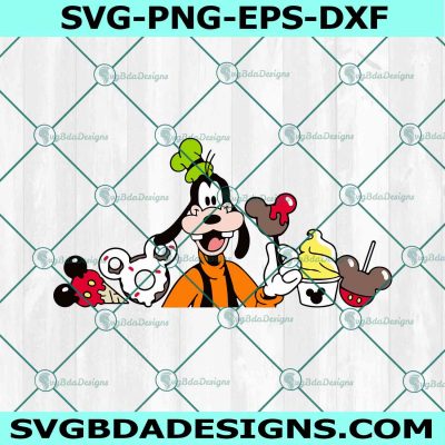 Mickey's Friend Goofy SVG PNG, Cream Mouse Head SVG, Christmas Characters SVG, Disney Christmas Svg, File for Cricut