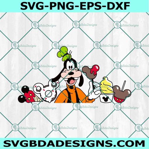Mickey's Friend Goofy SVG PNG, Cream Mouse Head SVG, Christmas Characters SVG, Disney Christmas Svg, File for Cricut