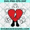 Snow Sad Heart Svg, Una Navidad Sin Ti SVG, Bad Bunny Christmas Svg, Bad Bunny heart svg, Bad Bunny Navidad Svg, File for Cricut
