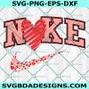 Nike Valentine Svg, Valentines Swoosh Svg, Valentine Day Svg,  Nike X Heart Logo Valentine Svg, Logo Valentine Svg, Shirt for Valentine Svg, File for Cricut