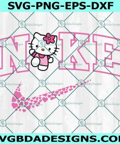 Nike x Hello Kitty Svg, Hello Kitty Svg, Valentine Day Svg, Hello Kitty Valentine Svg, Logo Nike x Valentine Svg, File for Cricut