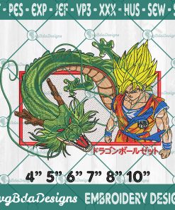 Goku Dragonball Embroidery Designs, Seven Dragonball Embroidery, Shenron And Goku Embroidery Designs, Goku Embroidery Designs