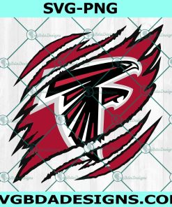 Atlanta Falcons Ripped Claw SVG, Falcons Ripped Claw SVG, Logo Ripped Claw SVG, NFL Ripped Claw Svg, NFL Logo SVG, File for Cricut