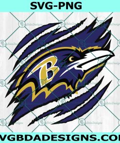Baltimore Ravens Ripped Claw SVG, Ravens Ripped Claw SVG, Logo Ripped Claw SVG, NFL Ripped Claw Svg, NFL Logo SVG, File for Cricut