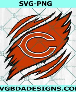 Chicago Bears Ripped Claw SVG, Bears Ripped Claw SVG, Logo Ripped Claw SVG, NFL Ripped Claw Svg, NFL Logo SVG, File for Cricut