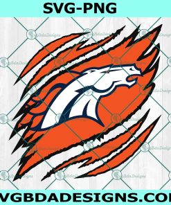 Denver Broncos Ripped Claw SVG, Broncos Ripped Claw SVG, Logo Ripped Claw SVG, NFL Ripped Claw Svg, NFL Logo SVG, File for Cricut