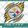 Pittsburgh Steelers Ripped Claw Embroidery, NFL Ripped Claw Embroidered, Steelers Embroidery Designs, Steelers Ripped Claw Embroidered, NFL Logo Embroidery