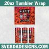 3D Inflated Horror Slay All Day Tumbler Wrap PNG, Halloween 3D Tumbler Wrap, Horror Movies Tumbler PNG