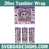 3D Inflated Spooky Smiley Retro Tumbler Wrap PNG, Halloween 3D Tumbler Wrap, Spooky Ghost Tumbler PNG