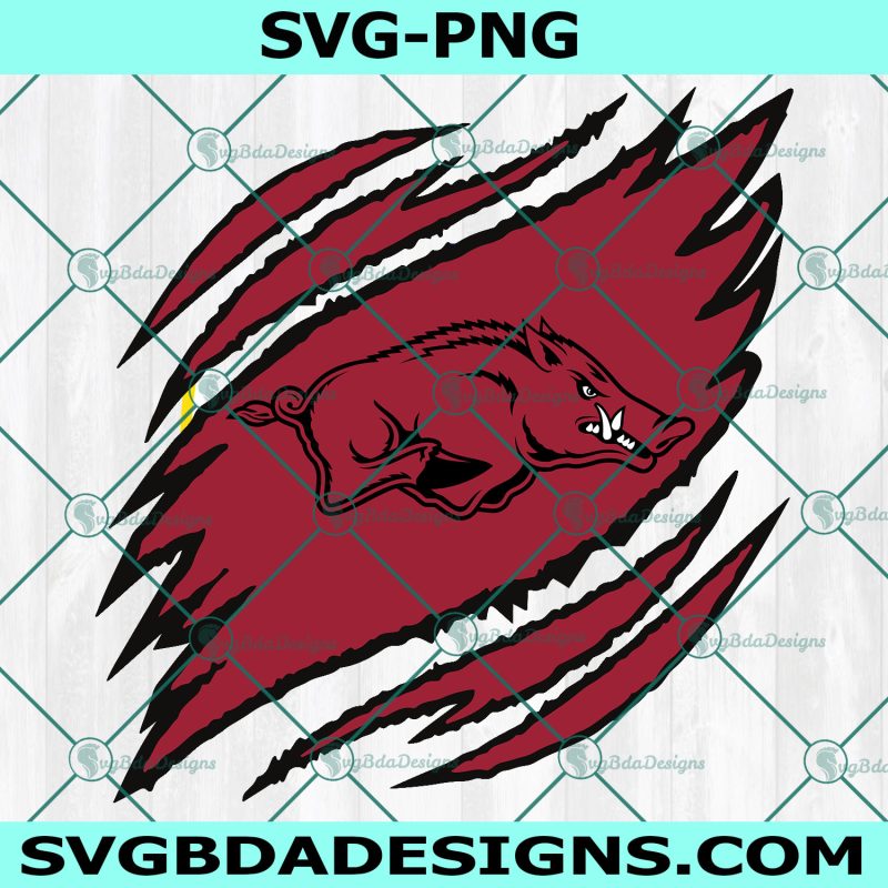 Arkansas Razorbacks Logo Ripped Claw SVG, NCAA Mascot University College Svg, NCAA Ripped Claw Svg, NCAA Logo SVG, Arkansas Razorbacks Svg, File for Cricut