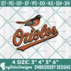 Baltimore Orioles Embroidery Designs, MLB Logo Embroidered,Orioles Baseball Embroidery Designs, Baseball Embroidery Designs, MLB Baseball Logo Embroidery Designs