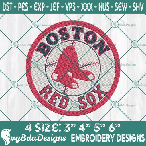 Boston Redsox Embroidery Designs Machine, MLB Logo Embroidered, Redsox Baseball Embroidery Designs, Baseball Embroidery Designs, MLB Baseball Logo Embroidery Designs