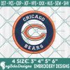 Chicago Bears Logo Embroidery Designs, NFL Team Logo Embroidered, Bears Football Embroidery Designs, Football Team Embroidered, NFL Logo Embroidery