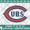Chicago Cubs Baseball Embroidery Designs, MLB Logo Embroidered, Cubs Baseball Embroidery Designs, MLB Embroidery Designs, MLB Baseball Logo Embroidery