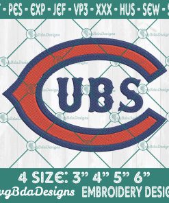 Chicago Cubs Baseball Embroidery Designs, MLB Logo Embroidered, Cubs Baseball Embroidery Designs, MLB Embroidery Designs, MLB Baseball Logo Embroidery