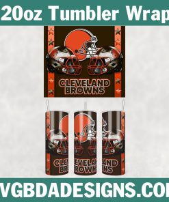 Cleveland Browns 20oz Skinny Tumbler Wrap, Cleveland Browns Football Tumbler Wrap