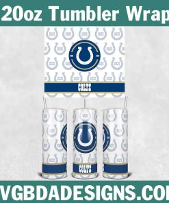 Colts Football Tumbler 20oz Template, Football Tumbler Wrap