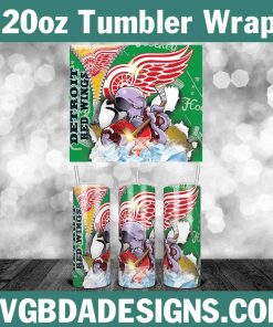 Detroit Red Wings Tumbler Template 20oz, 20oz NHL Tumbler Wrap, NHL Hockey Template Wrap, Detroit Red Wings Hockey Tumbler