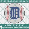 Detroit Tigers Baseball Embroidery Designs, MLB Logo Embroidered, Tigers Baseball Embroidered Designs, MLB Embroidery Designs, MLB Baseball Logo Embroidery