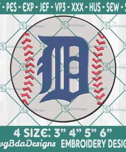 Detroit Tigers Baseball Embroidery Designs, MLB Logo Embroidered