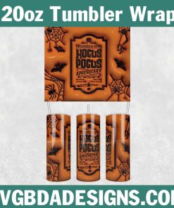 Hocus Pocus Apothecary 3D Inflated Tumbler Wrap PNG, Halloween 3D Tumbler Wrap, Hocus Pocus Tumbler PNG