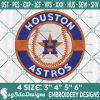 Houston Astros Baseball Embroidery Designs, MLB Logo Embroidered, Astros Baseball Embroidery Designs, MLB Embroidery Designs, MLB Baseball Logo Embroidery