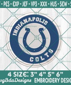 Indianapolis Colts Logo Embroidery Designs, NFL Team Logo Embroidered