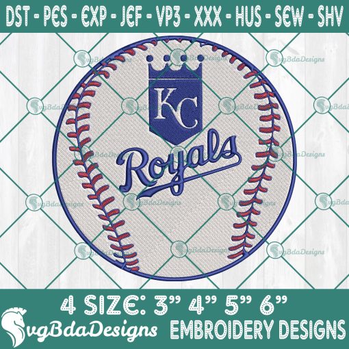 Kansas City Royals Baseball Embroidery Designs, MLB Logo Embroidered, Royals Baseball Embroidery Designs, MLB Embroidery Designs, MLB Baseball Logo Embroidery