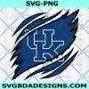 Kentucky Wildcats Ripped Claw SVG, NCAA Mascot University College Svg, NCAA Ripped Claw Svg, NCAA Logo SVG, Kentucky Wildcats Svg