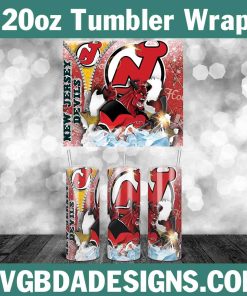 New Jersey Devils Tumbler Template 20oz, 20oz NHL Tumbler Wrap, NHL Hockey Template Wrap, New Jersey Devils Hockey Tumbler