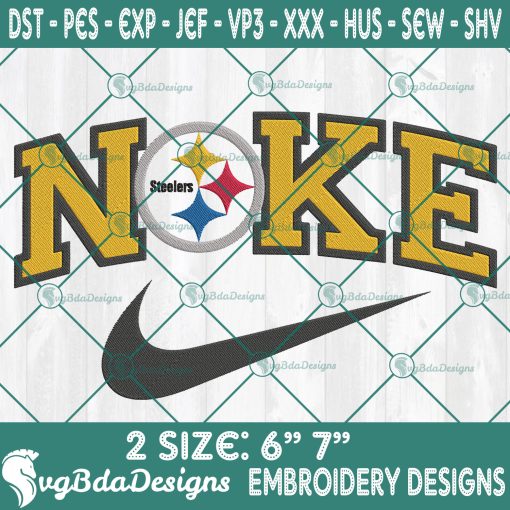 Nike Pittsburgh Steelers Embroidery Designs, Pittsburgh Steelers Football Embroidery, NFL with Nike Embroidered, Football Team Embroidered, NFL Logo Embroidery