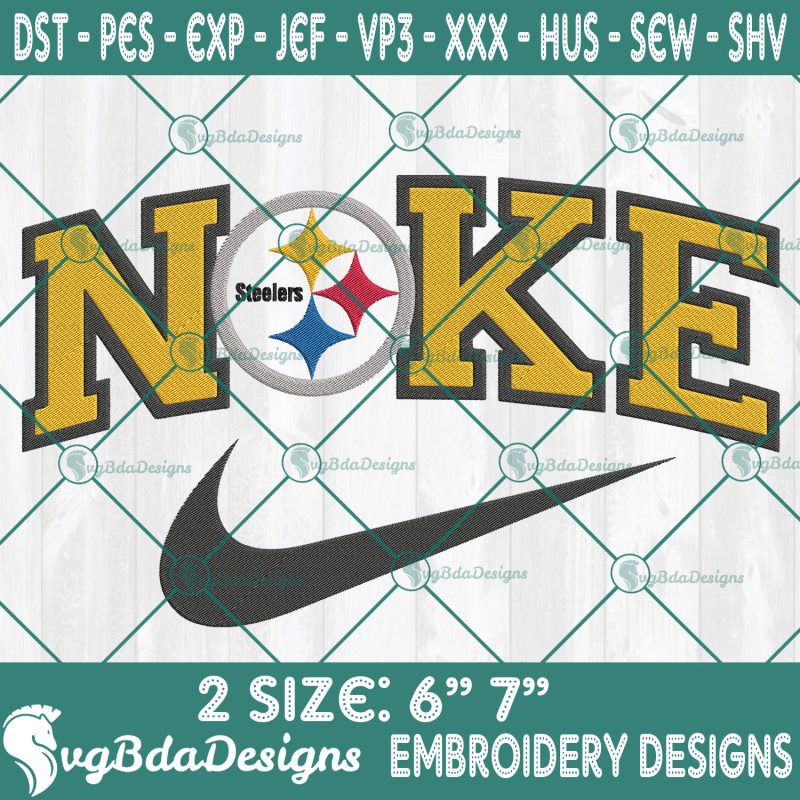 Nike Pittsburgh Steelers Embroidery Designs, Pittsburgh SteelersFootball Embroidery, NFL with Nike Embroidered, Football Team Embroidered, NFL Logo Embroidery