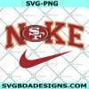 Nike San Francisco 49ers Svg, San Francisco 49ers Logo Svg, NFL Football Svg, NFL Inspire Logo Nike Svg, Football Team Logo Svg