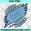 North Carolina Tar Heels Ripped Claw SVG, NCAA Mascot University College Svg, NCAA Ripped Claw Svg, NCAA Logo SVG, North Carolina Tar Heels Svg