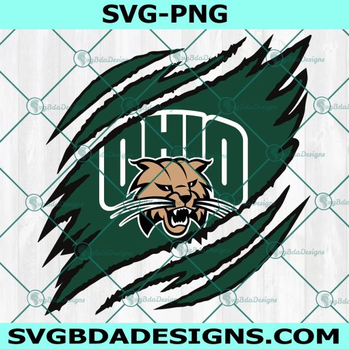 Ohio Bobcats Ripped Claw SVG, NCAA Mascot University College Svg, NCAA Ripped Claw Svg, NCAA Logo SVG, Ohio Bobcats Svg