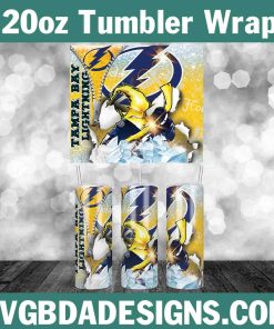 Tampa Bay Lightning Tumbler Template 20oz, 20oz NHL Tumbler Wrap, NHL Hockey Template Wrap, Tampa Bay Lightning Hockey Tumbler