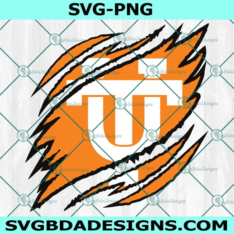 Tennessee Volunteers Ripped Claw SVG, NCAA Mascot University College Svg, NCAA Ripped Claw Svg, NCAA Logo SVG, Tennessee Volunteers Svg