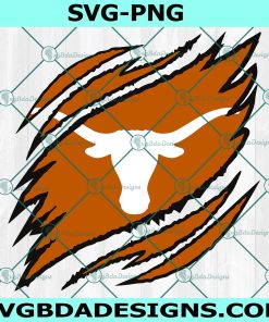 Texas LongHorns Ripped Claw SVG, NCAA Mascot University College Svg, NCAA Ripped Claw Svg, NCAA Logo SVG, Texas LongHorns Svg
