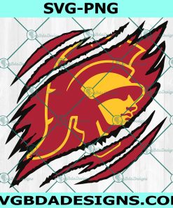 USC Trojans Ripped Claw SVG, NCAA Mascot University College Svg, NCAA Ripped Claw Svg, NCAA Logo SVG, USC Trojans Svg