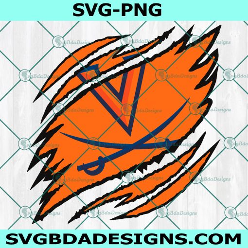 Virginia Cavaliers Ripped Claw Ripped Claw SVG, NCAA Mascot University College Svg, NCAA Ripped Claw Svg, NCAA Logo SVG, Virginia Cavaliers Svg