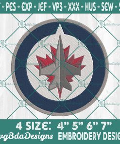 Winnipeg Jets Embroidery Designs, NHL Logo Embroidered, Winnipeg Jets Hockey Embroidery Designs,  Hockey Logo Embroidery