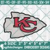 Kansas City Chiefs Machine Embroidery Designs, Kansas City Chiefs Embroidery Designs, NFL Logo Embroidery Designs, America Football Embroidery Designs