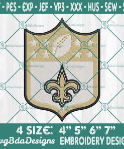 New Orleans Saints Logo NFL Embroidery Designs, New Orleans Saints Embroidery Designs, NFL Logo Embroidery Designs, America Football Embroidery Designs