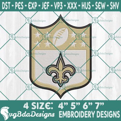 New Orleans Saints Logo NFL Embroidery Designs, New Orleans Saints Embroidery Designs, NFL Logo Embroidery Designs, America Football Embroidery Designs