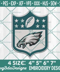 Philadelphia Eagles Logo NFL Embroidery Designs, Philadelphia Eagles Embroidery Designs, NFL Logo Embroidery Designs, America Football Embroidery Designs