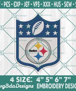 Pittsburgh Steelers Logo NFL Embroidery Designs, Pittsburgh Steelers Embroidery Designs, NFL Logo Embroidery Designs, America Football Embroidery Designs