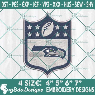 Seattle Seahawks Logo NFL Embroidery Designs, Seattle Seahawks Embroidery Designs, NFL Logo Embroidery Designs, America Football Embroidery Designs