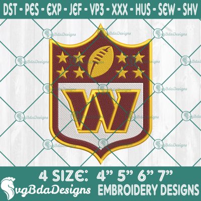 Washington Commanders Logo NFL Embroidery Designs, Washington Commanders Embroidery Designs, NFL Logo Embroidery Designs, America Football Embroidery Designs